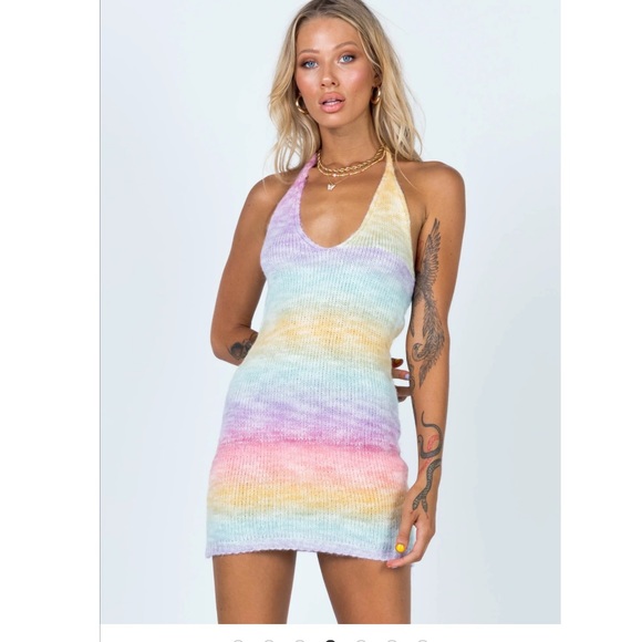 Princess Polly Dresses & Skirts - Princess Polly BLAIR MINI DRESS RAINBOW NWT M/L